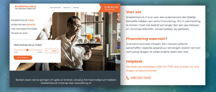 screenshots KredietVooruit.nl