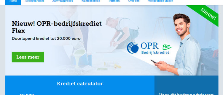 screenshots OPR-Bedrijfskrediet